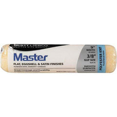 Bestt-Liebco - 3/8" Nap, 9" Wide Paint Roller Cover - Smooth Texture, Polyester - Exact Tool & Supply