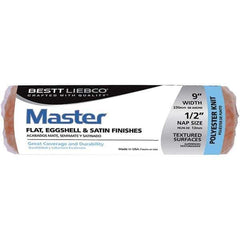 Bestt-Liebco - 1/2" Nap, 9" Wide Paint Roller Cover - Smooth Texture, Polyester - Exact Tool & Supply