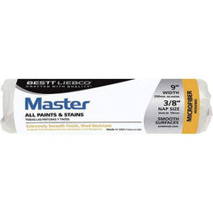 Bestt-Liebco - 3/8" Nap, 9" Wide Paint Roller Cover - Smooth Texture, Microfiber - Exact Tool & Supply