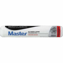 Bestt-Liebco - 3/8" Nap, 12" Wide Paint Roller Cover - Smooth Texture, Woven Polyester - Exact Tool & Supply