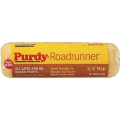 Purdy - 3/4" Nap, 9" Wide Paint Roller Cover - Semi-Smooth to Extra-Rough Texture, 50/50 Polyester & Wool Blend - Exact Tool & Supply