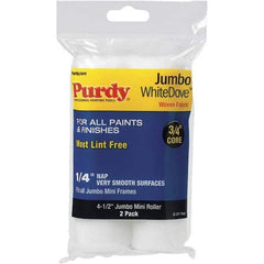 Purdy - 1/4" Nap, 4-1/2" Wide Paint Roller Cover - Smooth to Semi-Smooth Texture, Dralon - Exact Tool & Supply