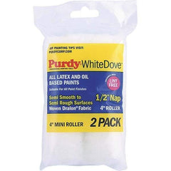 Purdy - 1/2" Nap, 4" Wide Paint Roller Cover - Smooth to Semi-Smooth Texture, Dralon - Exact Tool & Supply