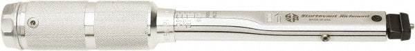 Sturtevant Richmont - Adjustable Interchangeable Head Clicker - 1 N/m to 6 N/m Torque, 9" OAL, 0.1 N/m Graduation - Exact Tool & Supply