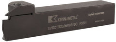 Kennametal - 16mm Max Depth, 3mm to 3mm Width, External Right Hand Indexable Grooving/Cutoff Toolholder - Exact Tool & Supply
