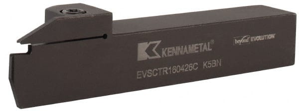 Kennametal - 26mm Max Depth, 4mm to 4mm Width, External Right Hand Indexable Grooving/Cutoff Toolholder - Exact Tool & Supply