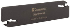 Kennametal - 1.022" Blade Height, 0.158" Blade Width, 4.341" OAL, Neutral Cut, Double End Indexable Cut-Off Blade - EVBS Blade, Beyond Evolution Series - Exact Tool & Supply
