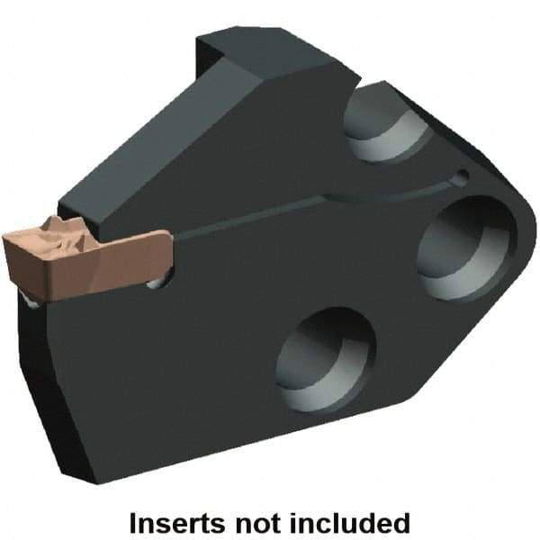 Kennametal - System Size 65, Right Hand Cut, 1.024" Max Depth of Cut, 0.236" Max Width of Cut, Modular Cutoff Cutting Unit Head - A2, A3, A4 Insert Style, 2.347" Head Length, 0.389" Center to Cutting Edge, Series Beyond Evolution - Exact Tool & Supply