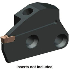 Kennametal - System Size 50, Right Hand Cut, 0.63" Max Depth of Cut, 0.079" Max Width of Cut, Modular Cutoff Cutting Unit Head - A2, A3, A4 Insert Style, 2.037" Head Length, 0.428" Center to Cutting Edge, Series Beyond Evolution - Exact Tool & Supply