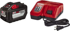 Milwaukee Tool - 18 Volt Lithium-Ion Power Tool Battery - 12 Ahr Capacity, 2 hr Charge Time, Series M18 RED - Exact Tool & Supply