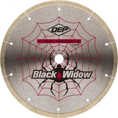 QEP - 8" Diam, 5/8" Arbor Hole Diam, Wet & Dry Cut Saw Blade - Diamond-Tipped, Smooth Action, Standard Round Arbor - Exact Tool & Supply