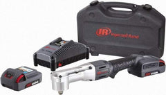 Ingersoll-Rand - 1/2" Drive 20 Volt Angled Cordless Impact Wrench & Ratchet - 1,900 RPM, 3,000 BPM, 180 Ft/Lb Torque, 2 Lithium-Ion Batteries Included - Exact Tool & Supply