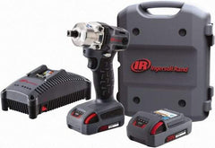 Ingersoll-Rand - 1/2" Drive 20 Volt Pistol Grip Cordless Impact Wrench & Ratchet - 1,900 RPM, 2,800 BPM, 160 Ft/Lb Torque, 2 Lithium-Ion Batteries Included - Exact Tool & Supply