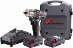Ingersoll-Rand - 1/2" Drive 20 Volt Pistol Grip Cordless Impact Wrench & Ratchet - 1,700 RPM, 2,900 BPM, 160 Ft/Lb Torque, 2 Lithium-Ion Batteries Included - Exact Tool & Supply