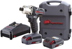 Ingersoll-Rand - 1/4" Drive 20 Volt Pistol Grip Cordless Impact Wrench & Ratchet - 1,900 RPM, 2,800 BPM, 160 Ft/Lb Torque, 2 Lithium-Ion Batteries Included - Exact Tool & Supply