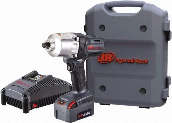 Ingersoll-Rand - 1/2" Drive 20 Volt Pistol Grip Cordless Impact Wrench & Ratchet - 1,900 RPM, 2,300 BPM, 780 Ft/Lb Torque, 1 Lithium-Ion Battery Included - Exact Tool & Supply