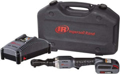 Ingersoll-Rand - 3/8" Drive 20 Volt Angled Cordless Impact Wrench & Ratchet - 225 RPM, 54 Ft/Lb Torque, 1 Lithium-Ion Battery Included - Exact Tool & Supply