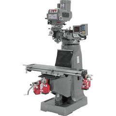 Jet - 9 x 49" 3 hp 230/460V Variable Speed Pulley Control 3 Phase Knee Milling Machine - Exact Tool & Supply