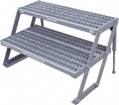 Cotterman - 23" 2 Step Platform - Work Platform, 800 Lb Capacity, 26" Base Width x 21" Base Depth - Exact Tool & Supply