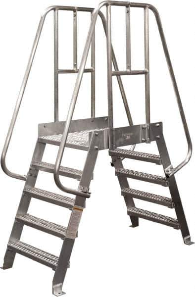 Cotterman - 70" 5 Step Crossover Bridge - Spacesaver, 500 Lb Capacity, 32" Base Width x 32" Base Depth - Exact Tool & Supply