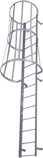 Cotterman - 231" 21 Step Fixed Ladder - Dock Ladder, 300 Lb Capacity, 39" Base Width x 40" Base Depth - Exact Tool & Supply