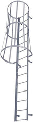 Cotterman - 231" 21 Step Fixed Ladder - Dock Ladder, 300 Lb Capacity, 39" Base Width x 40" Base Depth - Exact Tool & Supply