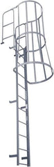 Cotterman - 208" 15 Step Fixed Ladder - Dock Ladder, 300 Lb Capacity, 39" Base Width x 40" Base Depth - Exact Tool & Supply