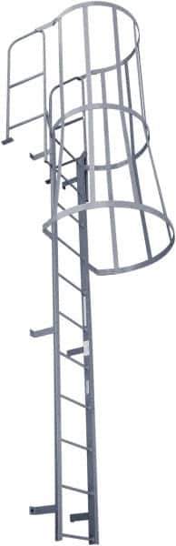 Cotterman - 362" 29 Step Fixed Ladder - Dock Ladder, 300 Lb Capacity, 39" Base Width x 40" Base Depth - Exact Tool & Supply