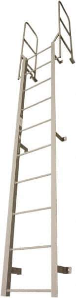 Cotterman - 120" 7 Step Fixed Ladder - Dock Ladder, 300 Lb Capacity, 27" Base Width x 18" Base Depth - Exact Tool & Supply