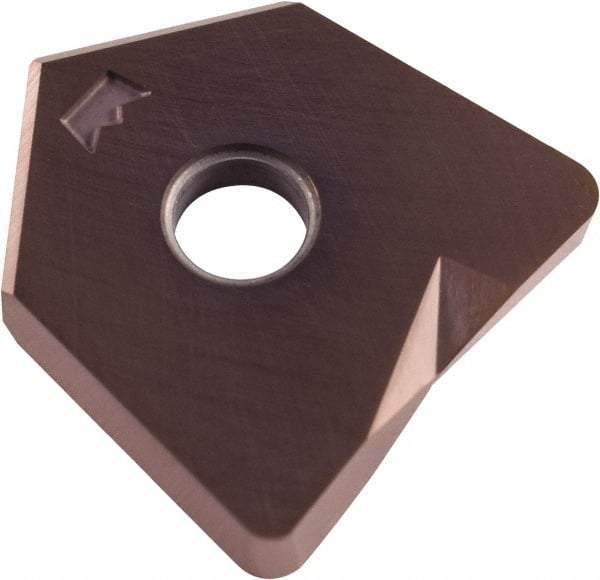 Millstar - BD-N0375 None Grade CM043 Carbide Milling Insert - HSN Finish, 0.1" Thick, 3/8" Inscribed Circle, 1/16" Corner Radius - Exact Tool & Supply