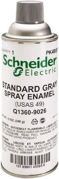 Square D - Gray, Flat, Enamel Spray Paint - Exact Tool & Supply