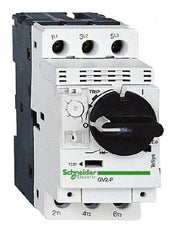 Schneider Electric - 23 Amp, 690 VAC at 50/60 Hz, 3 Pole, Bolt On, Clip Motor Circuit Breaker - Thermal Magnetic Trip, Multiple Breaking Capacity Ratings, 97mm Deep x 89mm High x 45mm Wide - Exact Tool & Supply