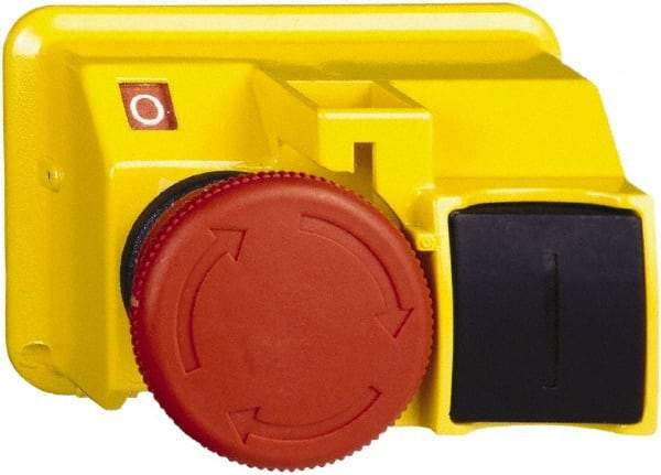 Schneider Electric - Extended Mushroom Head Pushbutton Switch Emergency Stop - Red - Exact Tool & Supply
