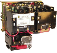 Square D - 110 Coil VAC at 50 Hz, 120 Coil VAC at 60 Hz, 27 Amp, NEMA Size 1, Reversible Open Enclosure NEMA Motor Starter - 3 Phase hp: 10 at 460 VAC, 10 at 575 VAC, 7-1/2 at 200 VAC, 7-1/2 at 230 VAC - Exact Tool & Supply