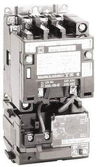 Square D - 110 Coil VAC at 50 Hz, 120 Coil VAC at 60 Hz, 27 Amp, NEMA Size 1, Nonreversible Open Enclosure NEMA Motor Starter - 3 Phase hp: 10 at 460 VAC, 10 at 575 VAC, 7-1/2 at 200 VAC, 7-1/2 at 230 VAC - Exact Tool & Supply