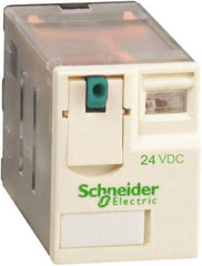 Schneider Electric - 2,500 VA Power Rating, Electromechanical Plug-in General Purpose Relay - 10 Amp at 250/277 VAC & 28/30 VDC, 5 at 250 VAC & 28 VDC, 3CO, 24 VDC - Exact Tool & Supply