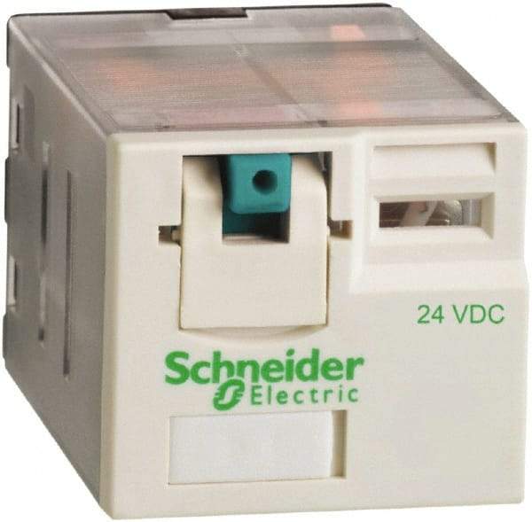 Schneider Electric - 3,750 VA Power Rating, Electromechanical Plug-in General Purpose Relay - 15 Amp at 250 VAC & 28 VDC, 3CO, 24 VDC - Exact Tool & Supply