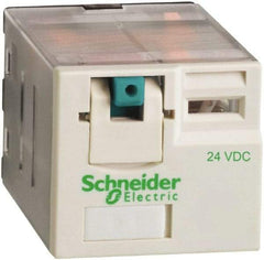 Schneider Electric - 3,750 VA Power Rating, Electromechanical Plug-in General Purpose Relay - 15 Amp at 250 VAC & 28 VDC, 3CO, 24 VDC - Exact Tool & Supply