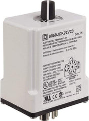 Square D - DPDT Time Delay Relay - 10 Contact Amp, 110 VDC & 120 VAC - Exact Tool & Supply