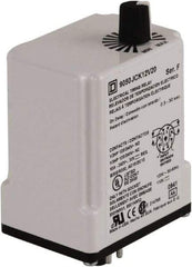 Square D - DPDT Time Delay Relay - 10 Contact Amp, 110 VDC & 120 VAC - Exact Tool & Supply