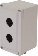 Square D - 2 Hole, 30mm Hole Diameter, Plastic Pushbutton Switch Enclosure - 1, 3, 4, 12, 4X NEMA Rated - Exact Tool & Supply