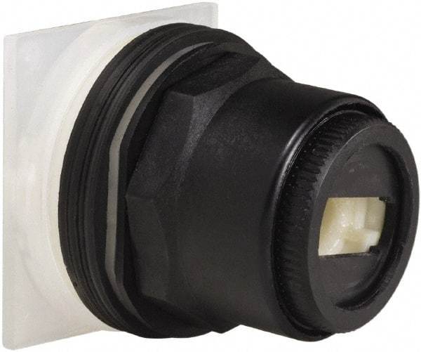 Schneider Electric - 1.18 Inch Mount Hole, 3 Position, Knob and Pushbutton Operated, Selector Switch Only - Momentary (MO), without Contact Blocks, Anticorrosive, Weatherproof, Dust and Oil Resistant - Exact Tool & Supply