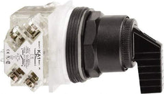 Schneider Electric - 30mm Mount Hole, 3 Position, Handle Operated, Selector Switch Only - Momentary (MO), Nonilluminated, without Contact Blocks, Shock and Vibration Resistant - Exact Tool & Supply