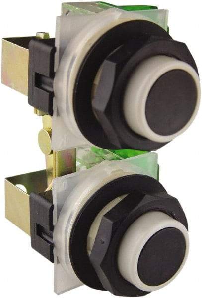 Schneider Electric - 30mm Mount Hole, Extended Straight, Pushbutton Switch - Momentary (MO) - Exact Tool & Supply