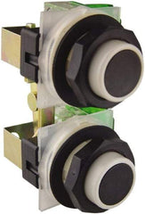 Schneider Electric - 30mm Mount Hole, Extended Straight, Pushbutton Switch - Momentary (MO) - Exact Tool & Supply