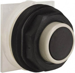 Schneider Electric - 30mm Mount Hole, Extended Straight, Pushbutton Switch Only - Black Pushbutton, Momentary (MO) - Exact Tool & Supply