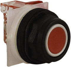 Schneider Electric - 30mm Mount Hole, Extended Straight, Pushbutton Switch with Contact Block - Red Pushbutton, Momentary (MO) - Exact Tool & Supply
