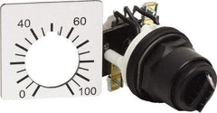 Square D - 2,500 Ohm, 30mm, 300 VAC Potentiometer - 2 Watts, Nonilluminated, Knob Operated, NEMA 4, 13 - Exact Tool & Supply