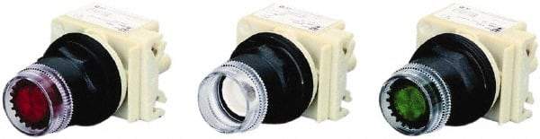 Schneider Electric - 1.18 Inch Mount Hole, Extended Straight, Pushbutton Switch - Round, Illuminated, Momentary (MO) - Exact Tool & Supply
