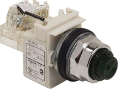 Schneider Electric - 120 VAC Green Lens LED Pilot Light - Round Lens, Screw Clamp Connector - Exact Tool & Supply